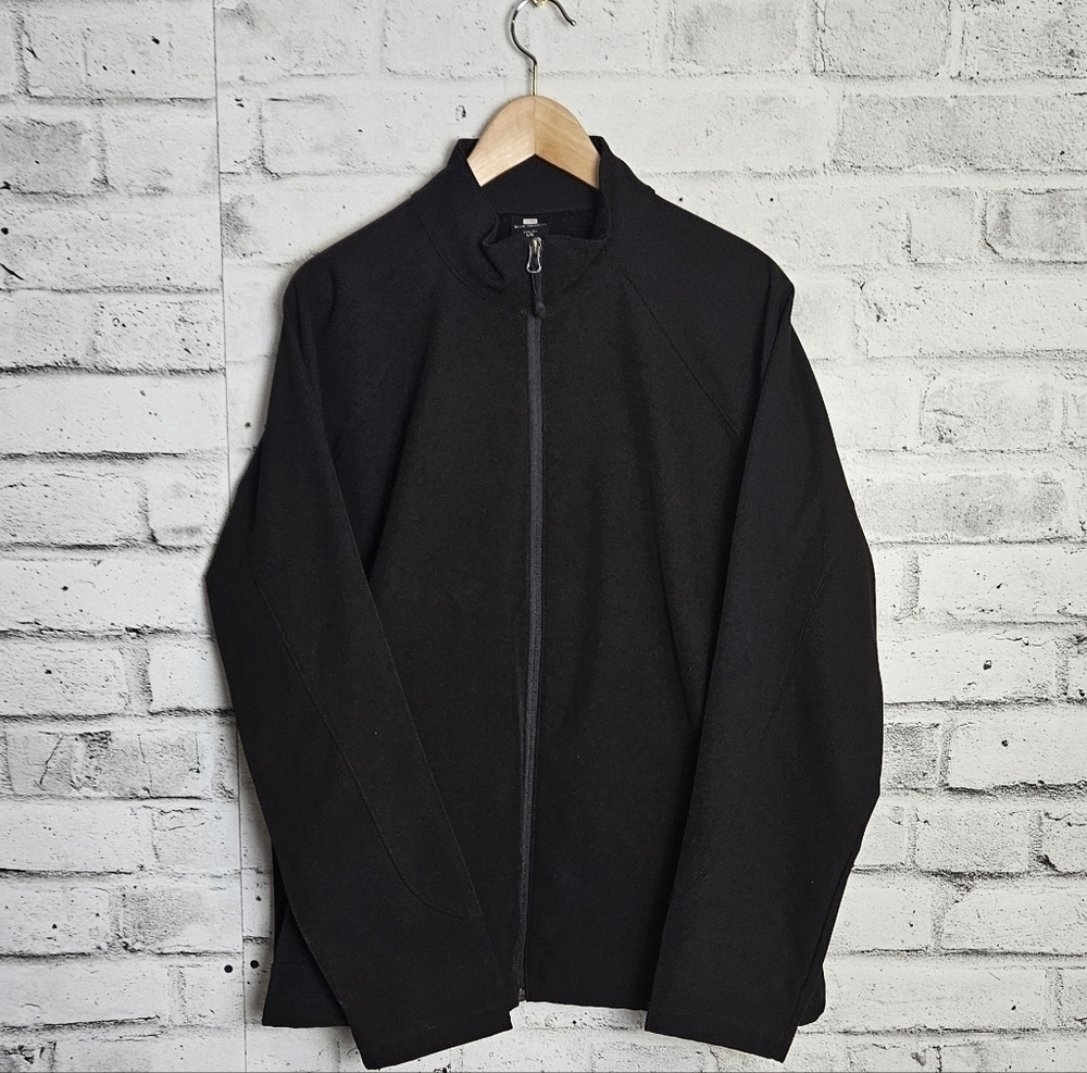 Blue Harbor Mens Black Full Zip Jacket Large Stretch Lightweight Layer